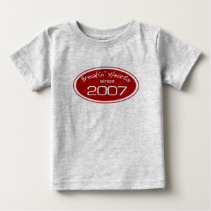 Camiseta Para Bebê Corações do arrombamento desde 2007