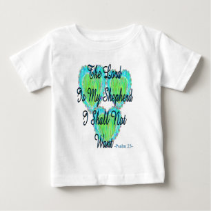 Camiseta Para Bebê Corações do salmo 23