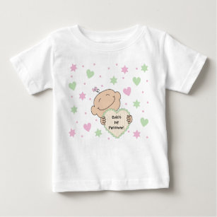 Camiseta Para Bebê Corações e Estrelas do Bebê