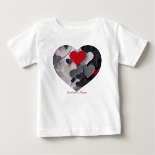 Camiseta Para Bebê Corações Encantados