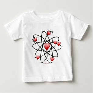 Camiseta Para Bebê Corações Vermelhos do Namorados Atômica
