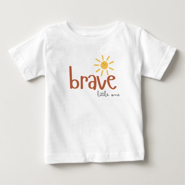 Camiseta Para Bebê corajoso pequeno. Baby T-Shirt - Sol bonito (Frente)