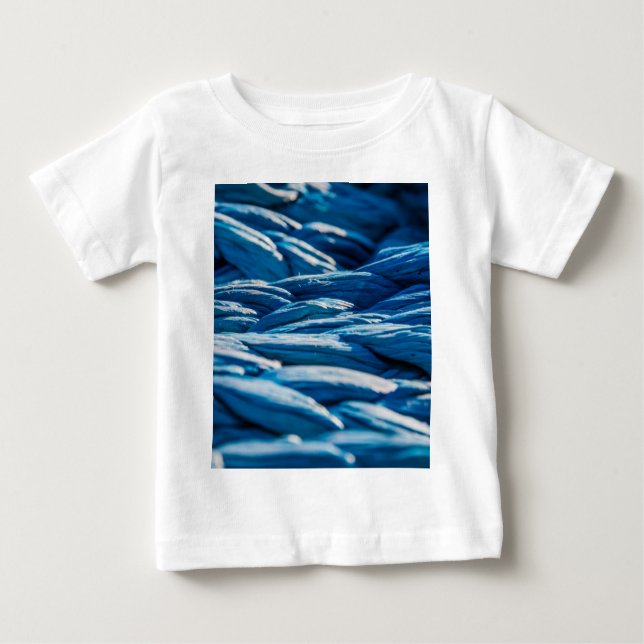 Camiseta Para Bebê Corda Azul (Frente)