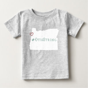 Camiseta Para Bebê #Corda OtisStrong Coração Branco