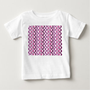 Camiseta Para Bebê Cordas Oval Roxas