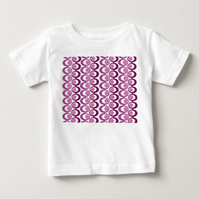 Camiseta Para Bebê Cordas Oval Roxas (Frente)
