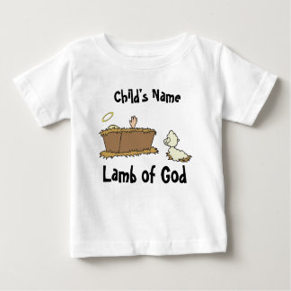Camiseta Para Bebê Cordeiro customizável do t-shirt do deus