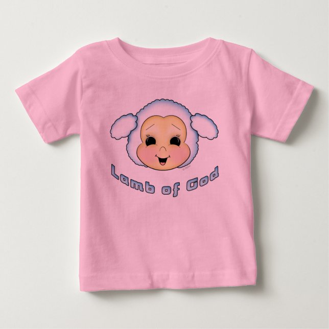 Camiseta Para Bebê Cordeiro do deus (Frente)