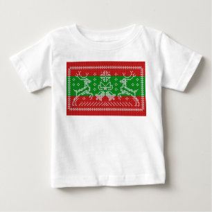 Camiseta Para Bebê Cordéis de camisolas e camisolas do Xmas