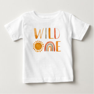 Camiseta Para Bebê Cores d'água de um Whimsical Wild Boho Rainbow & 