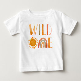 Camiseta Para Bebê Cores d'água de um Whimsical Wild Boho Rainbow & S
