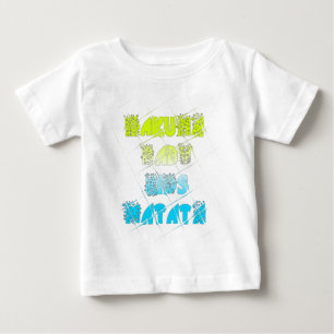 Camiseta Para Bebê Cores Felizes Hakuna Matata Hakunamatata - Estrela