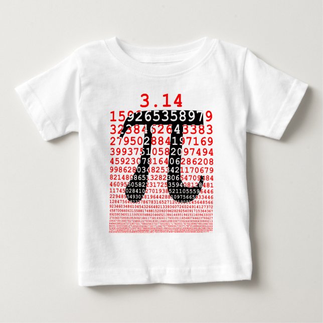 Camiseta Para Bebê Cores originais número pi dia símbolo matemático (Frente)