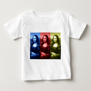 Camiseta Para Bebê Cores Primárias da Mona Lisa