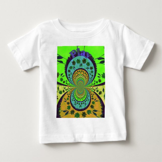 Camiseta Para Bebê Cores Tradicionais Africanos Caleidoscópio Arte Fl (Frente)