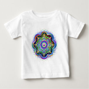 Camiseta Para Bebê Cores Universas de Mandala