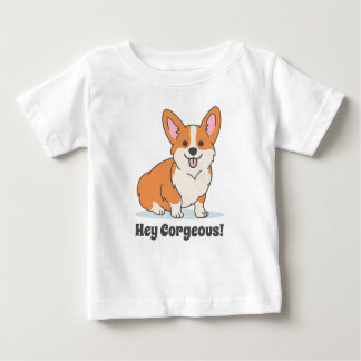 Camiseta Para Bebê Corgi bonito com Piada engraçada para bebês
