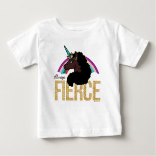 Camiseta Para Bebê Córnio Afro Mágico - Sempre Feroz