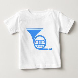 Camiseta Para Bebê Corno Francês - Azul Bebê