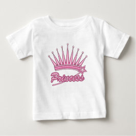 Camiseta Para Bebê Coroa de Princesa Rosa