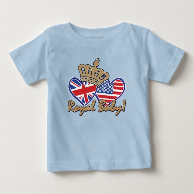 Camiseta Para Bebê Coroa do Bebê Real (Frente)