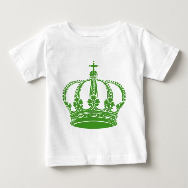 Camiseta Para Bebê Coroa Real 02 - Avocado Verde (Frente)