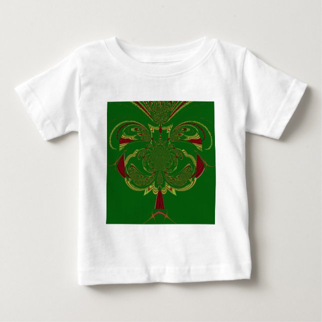 Camiseta Para Bebê Coroa Verde (Frente)