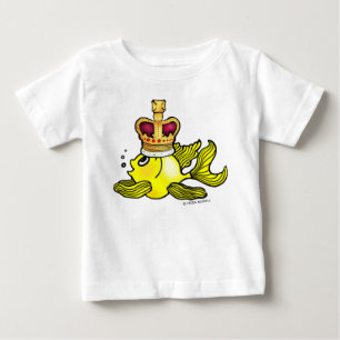 Camiseta Para Bebê Coroe desenhos animados reais bonitos engraçados