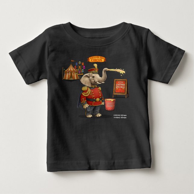 Camiseta Para Bebê Coronel Klinger, lançador de creme (Frente)