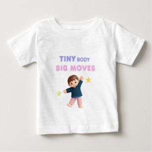 Camiseta Para Bebê Corpo pequeno Grandes movimentos