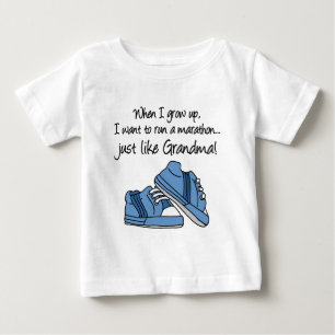 Camiseta Para Bebê Corra Maratona Como Minha Avó