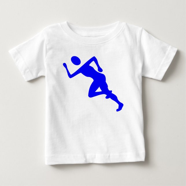 Camiseta Para Bebê Corrente - Azul (Frente)