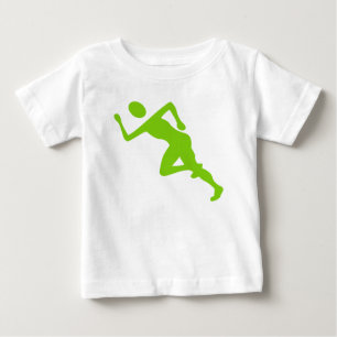 Camiseta Para Bebê Corrente - Verde marciano