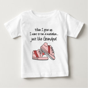 Camiseta Para Bebê Correr Maratona Assim Como Meu Avô