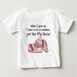 Camiseta Para Bebê Correr Maratona Assim Como Meu Tio