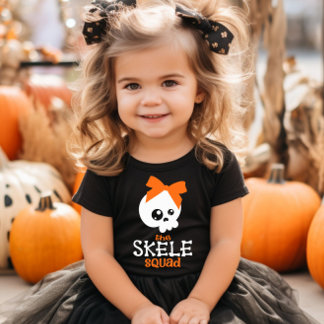 Camiseta Para Bebê Correspondência da Família de Halloween Laranja, A