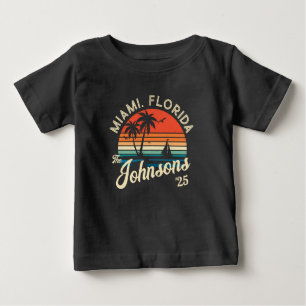 Camiseta Para Bebê Correspondência de Férias de Praia da Família Suns
