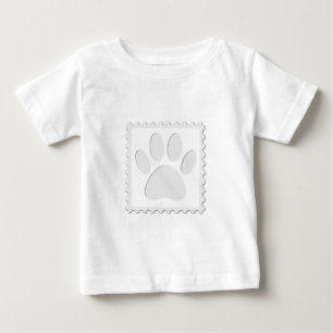 Camiseta Para Bebê Cortar Impressão de Pata de Cão