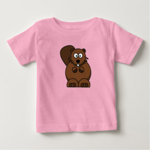 Camiseta Para Bebê Cortar Pequeno Beaver Bebezinho