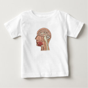 Camiseta Para Bebê Corte Transversal do Cérebro Midsagital