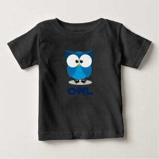 Camiseta Para Bebê Coruja azul para crianças
