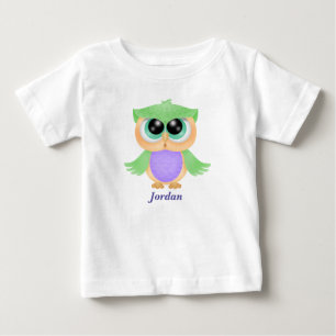 Camiseta Para Bebê Coruja-Bebê Bonita