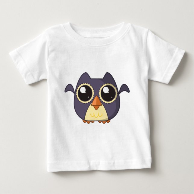 Camiseta Para Bebê Coruja Cutie (Frente)