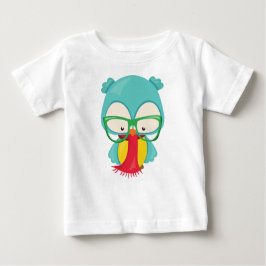Camiseta Para Bebê Coruja De Inverno, Coruja Hipster, Coruja Com Ócul