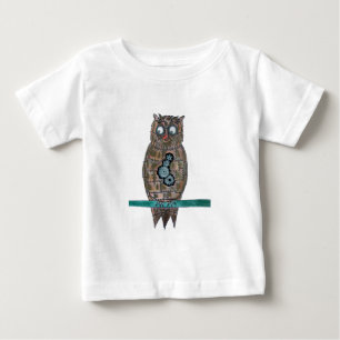 Camiseta Para Bebê Coruja do punk do vapor