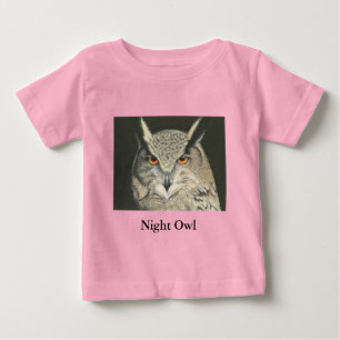 Camiseta Para Bebê Coruja Noturna