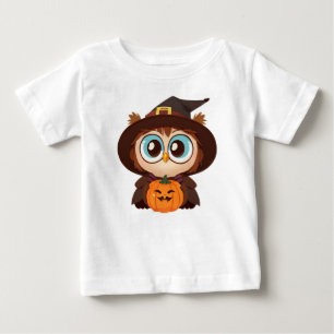Camiseta Para Bebê Coruja/Queda/Outono/Halloween/abóbora