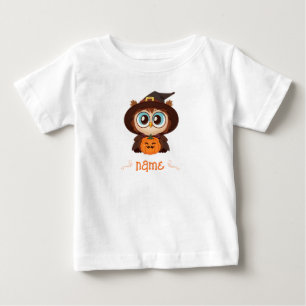 Camiseta Para Bebê Coruja/Queda/Outono/Halloween/abóbora