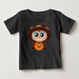 Camiseta Para Bebê Coruja/Queda/Outono/Halloween/abóbora
