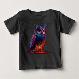 Camiseta Para Bebê Coruja Radiante
